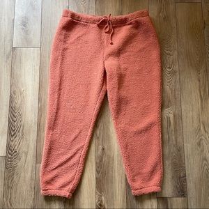 Coral Fuzzy Sweatpants/Joggers